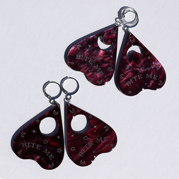 BITE ME PLANCHETTE EARRINGS