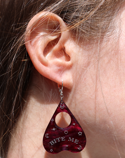 BITE ME PLANCHETTE EARRINGS