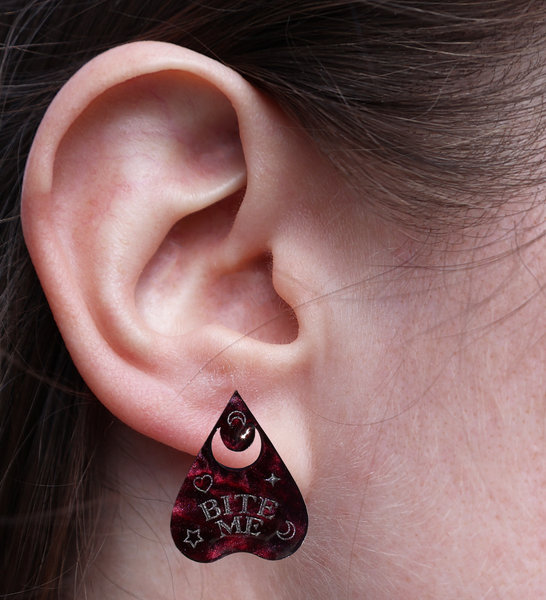 BITE ME PLANCHETTE EARRINGS