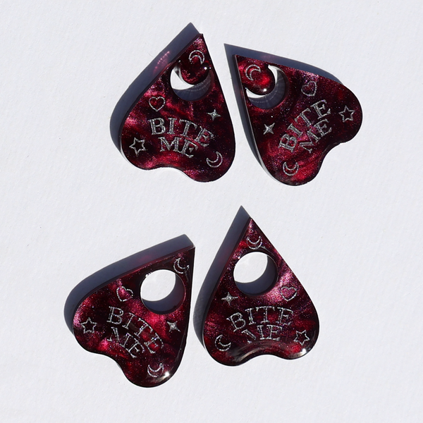 BITE ME PLANCHETTE EARRINGS