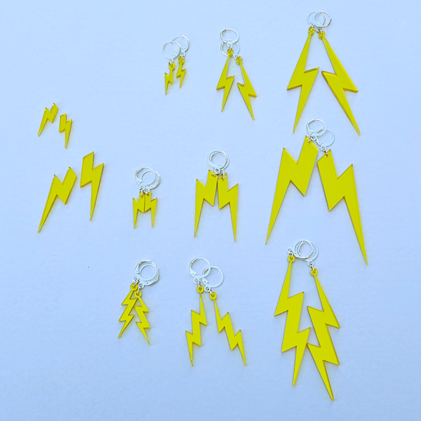 LUCKY STRIKE POINTED BOLT EARRINGS