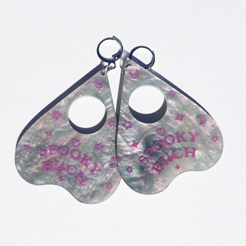 SPOOKY B PLANCHETTE EARRINGS