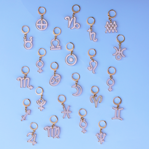 ROSE GOLD ASTROLOGY EARRINGS