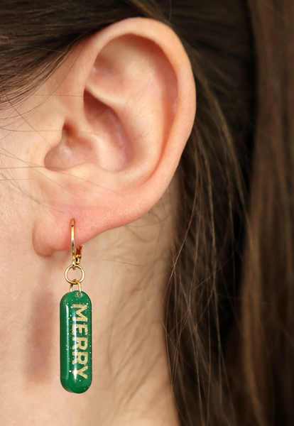 HOLIDAY PILL EARRINGS