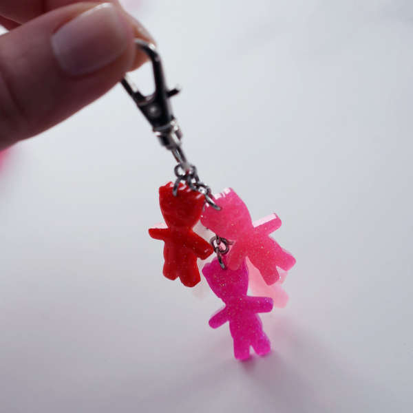 GLITTER GUMMY BABE KEYCHAIN