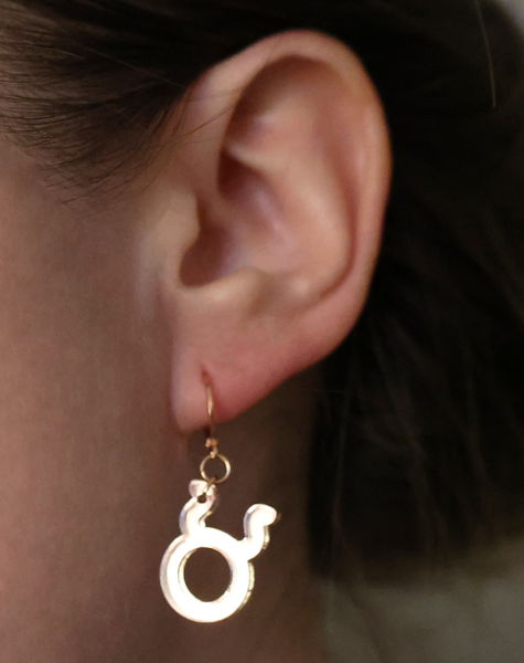 ROSE GOLD ASTROLOGY EARRINGS