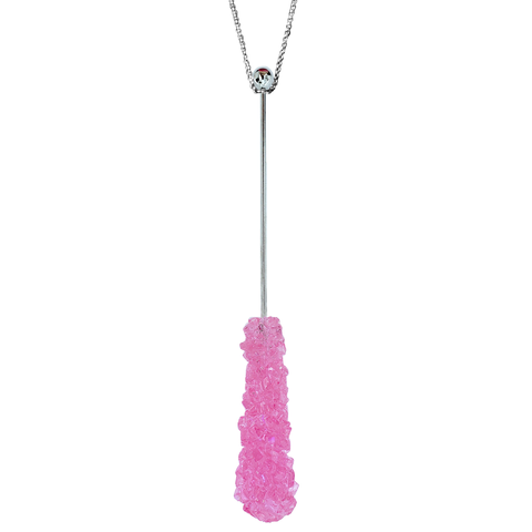 BUBBLEGUM ROCK CANDY SWIZZLE STICK NECKLACE