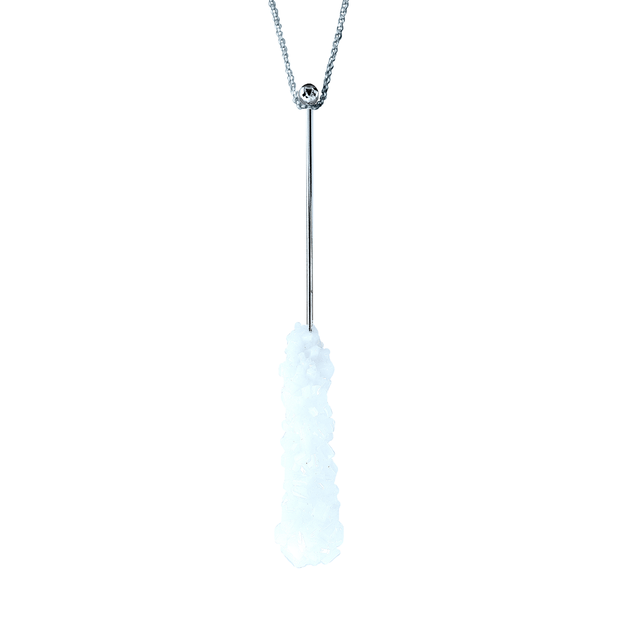 COCONUT ROCK CANDY SWIZZLE STICK NECKLACE