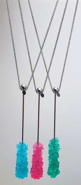 MIDNIGHT ROCK CANDY SWIZZLE STICK NECKLACE