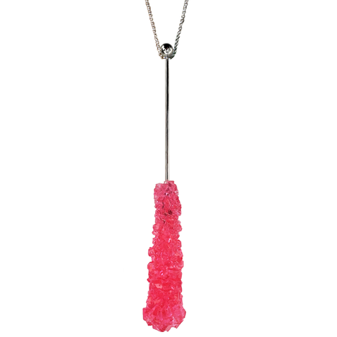 PINK LEMONADE ROCK CANDY SWIZZLE STICK NECKLACE