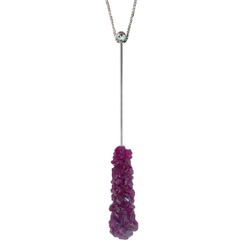 PLUM ROCK CANDY SWIZZLE STICK NECKLACE