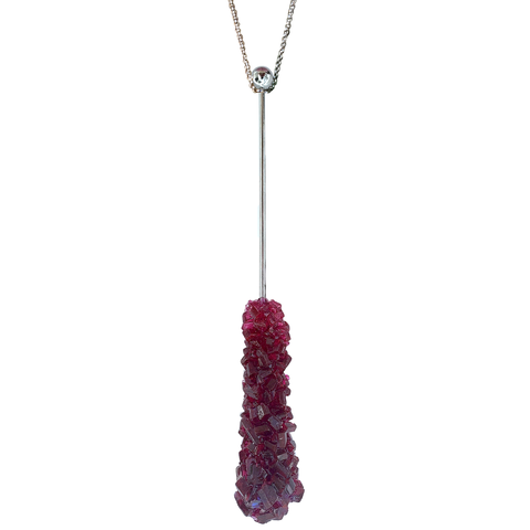 WINE ROCK CANDY SWIZZLE STICK NECKLACE